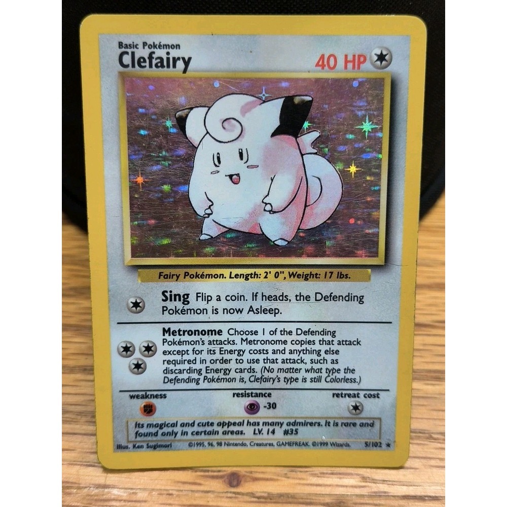 Pokémon TCG Clefairy Base Set 5/102 Holo Holo Rare‎